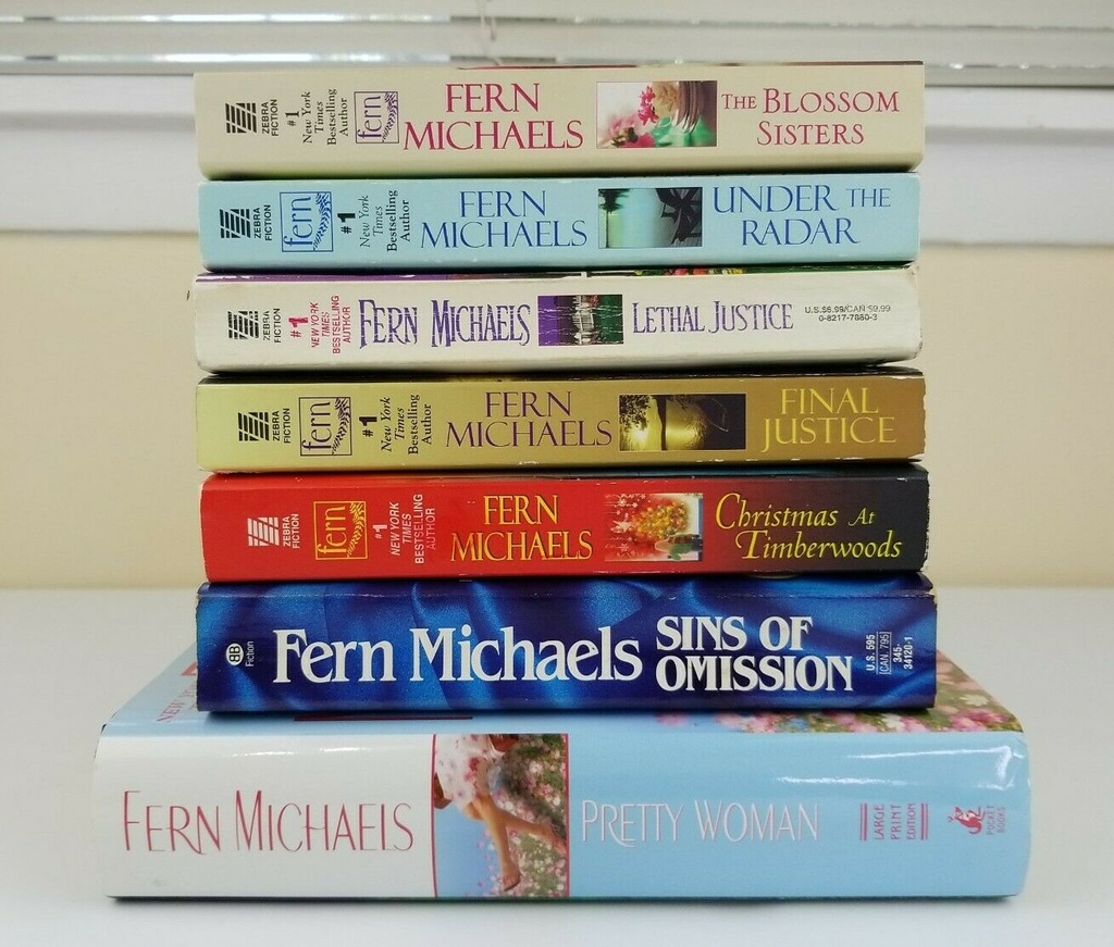 Lot of 7 Fern Michaels -Pretty Woman-Final Justice-Blossom Sisters-Lethal Justic